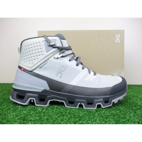 NEW On Cloudrock 2 Waterproof Boots Womens 9 Shoes Glacier Eclipse Trail Hiking - Picture 1 of 12